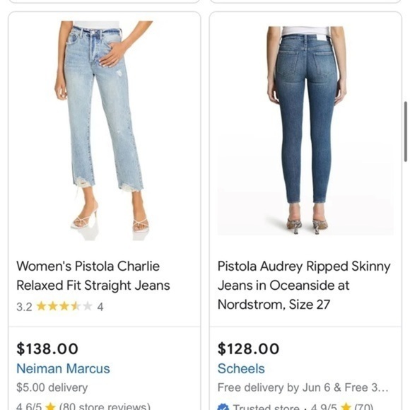 PISTOLA Denim Distressed Skinny Jean Size 29 Women’s - Picture 10 of 13